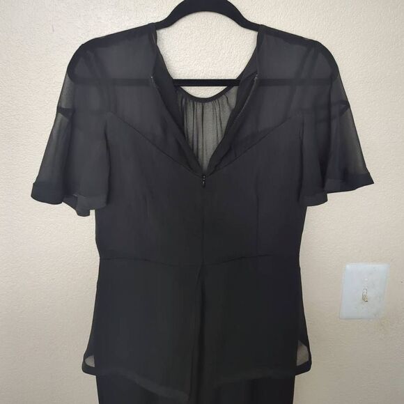 NWT Anthropologie Harlyn Amaris Flutter-Sleeved Jumpsuit. M - Picture 10 of 12